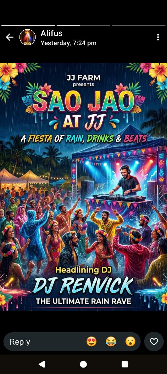 Sao Jao Rain Rave Event Poster (DJ Renvick)